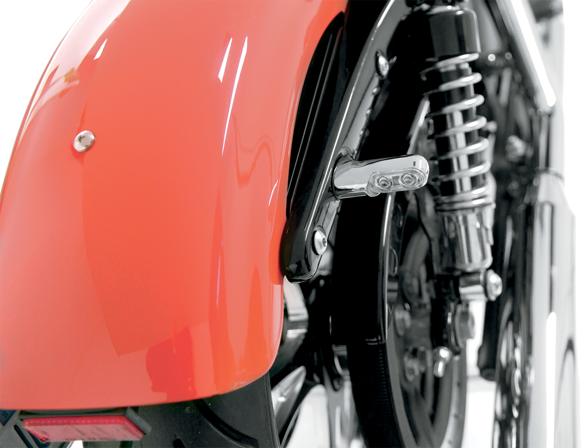 ARLEN NESS Marker Lights - Amber/Rear - Chrome 12-743