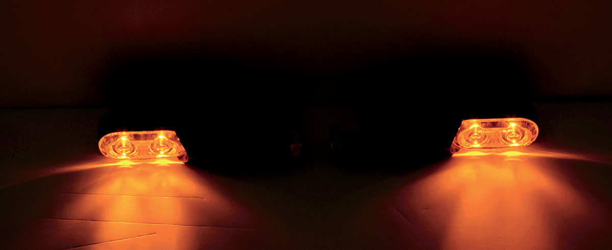 ARLEN NESS Marker Lights - Amber/Rear - Black 12-744