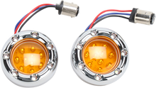 ARLEN NESS LED Light Kit for Factory Turn Signal Housing - Amber/White - Chrome 12-757