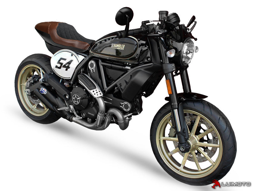 LUIMOTO (DIAMOND II) Rider Seat Cover for the DUCATI SCRAMBLER CAFE RACER