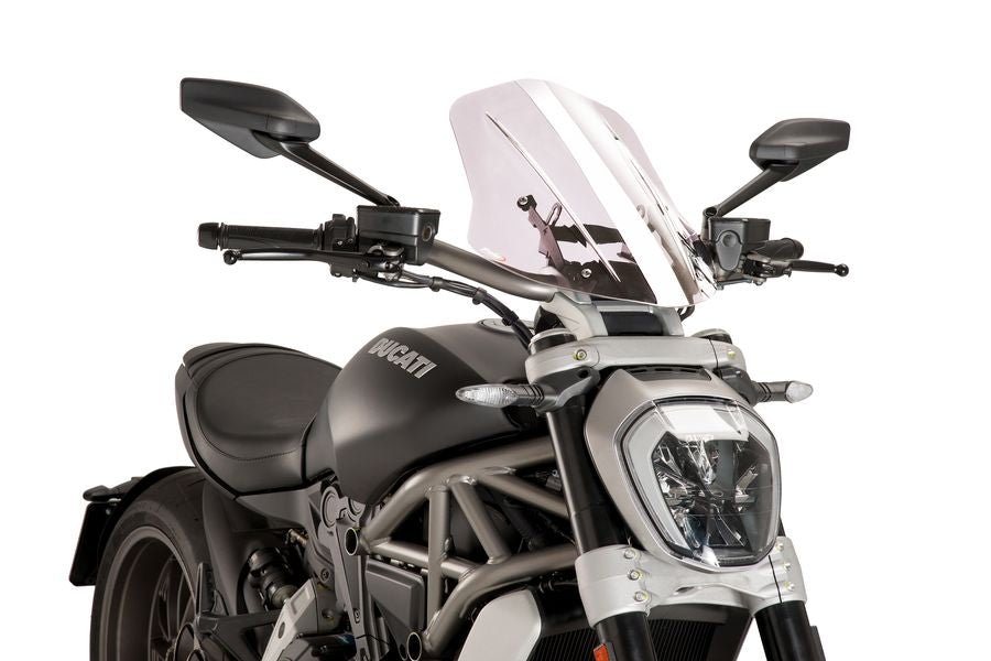 PUIG New Generation Adjustable Touring Windscreen for Ducati XDiavel