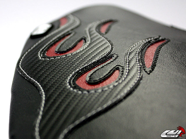 LUIMOTO (Flame Edition) Passenger Seat Cover for the KAWASAKI ZX-10R (06-07)