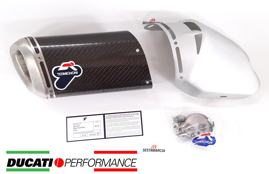 Termignoni Carbon Fiber Slip-on Exhaust for Ducati Multistrada 1200 (10-14) (Formally Ducati Performance 96480331A)