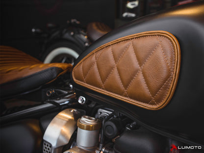 LUIMOTO TANK LEAF DIAMOND Tank Pads for the Triumph Bobber