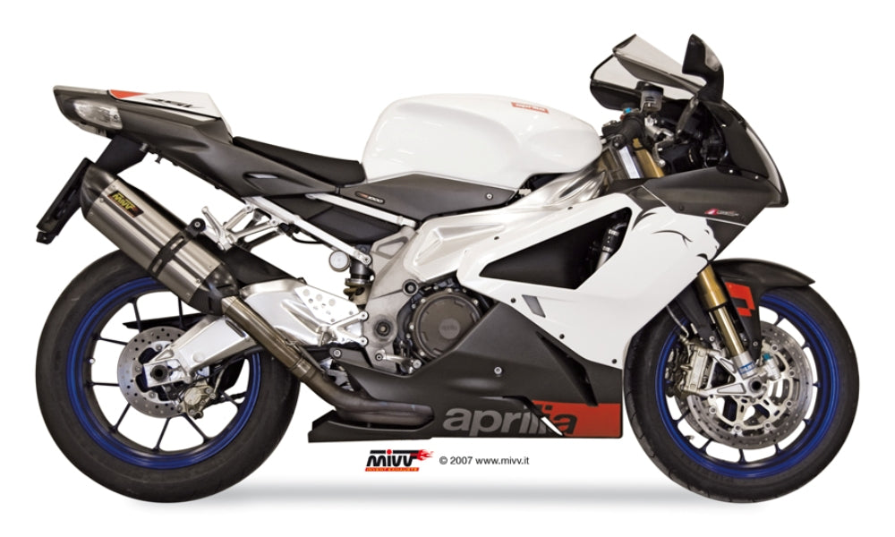 MIVV 2 Slip-on, Suono Stainless Steel, Standard Exhaust For Aprilia RSV 1000 04-08 and Tuono Fighter 1000 06-10