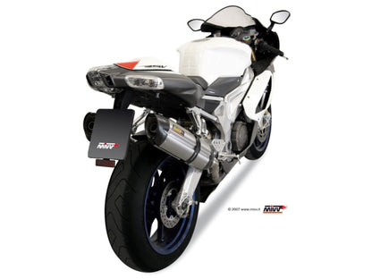 MIVV 2 Slip-on, Suono Stainless Steel, Standard Exhaust For Aprilia RSV 1000 04-08 and Tuono Fighter 1000 06-10
