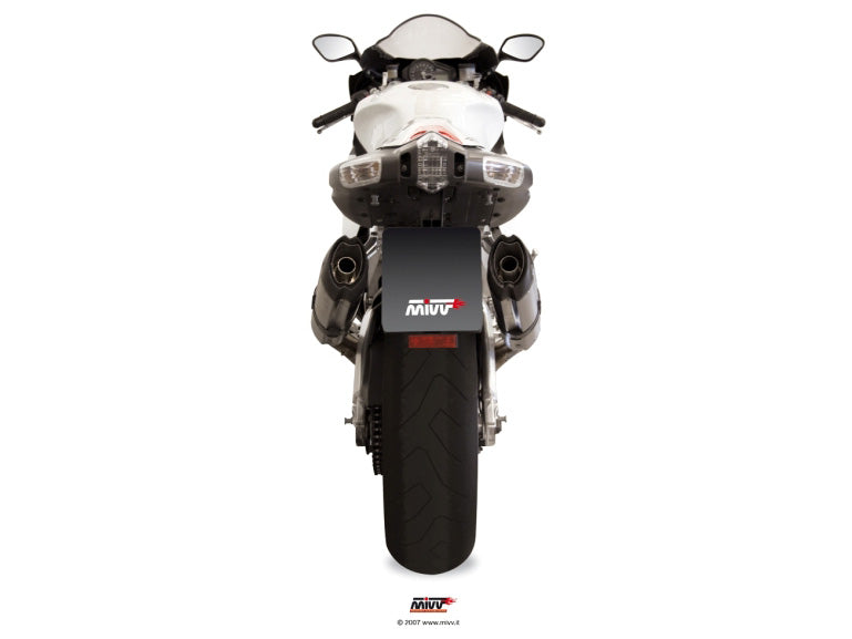 MIVV 2 Slip-on, Suono Stainless Steel, Standard Exhaust For Aprilia RSV 1000 04-08 and Tuono Fighter 1000 06-10
