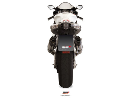 MIVV 2 Slip-on, Suono Stainless Steel, Standard Exhaust For Aprilia RSV 1000 04-08 and Tuono Fighter 1000 06-10