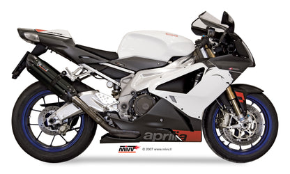 MIVV 2 Slip-on, Suono Black, Standard Exhaust For Aprilia RSV 1000 04-08, Tuono Fighter 1000 06-10