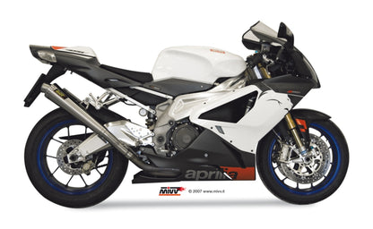 MIVV 2 Slip-on, X-cone Stainless Steel, Standard Exhaust For Aprilia RSV 1000 04-08, Tuono Fighter 1000 06-10