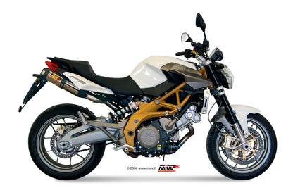 MIVV 2 Slip-on, Suono Stainless Steel, Standard Exhaust For Aprilia Shiver 750 2008-2016