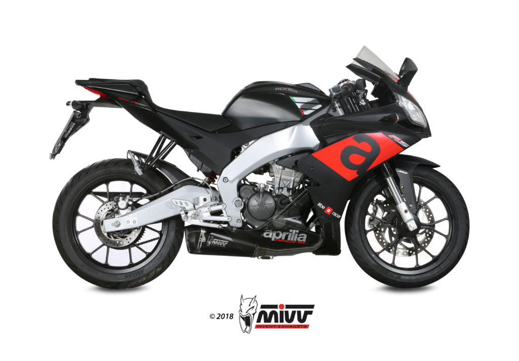 MIVV Slip-on, Delta Race Black, Standard Exhaust For Aprilia RS 125 2017-2020