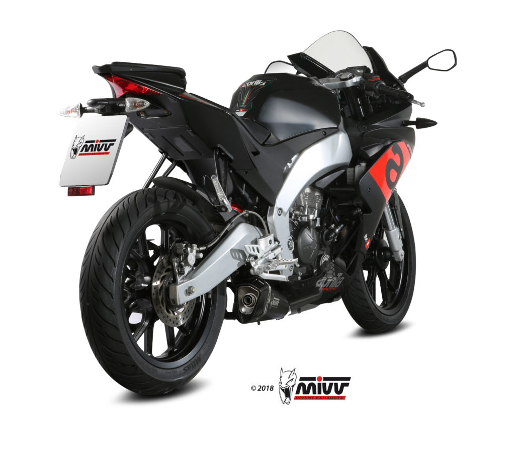 MIVV Slip-on, Delta Race Black, Standard Exhaust For Aprilia RS 125 2017-2020