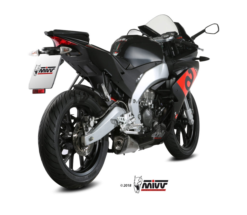 MIVV Slip-on, Delta Race Stainless Steel, Standard Exhaust For Aprilia RS 125 2017-2020