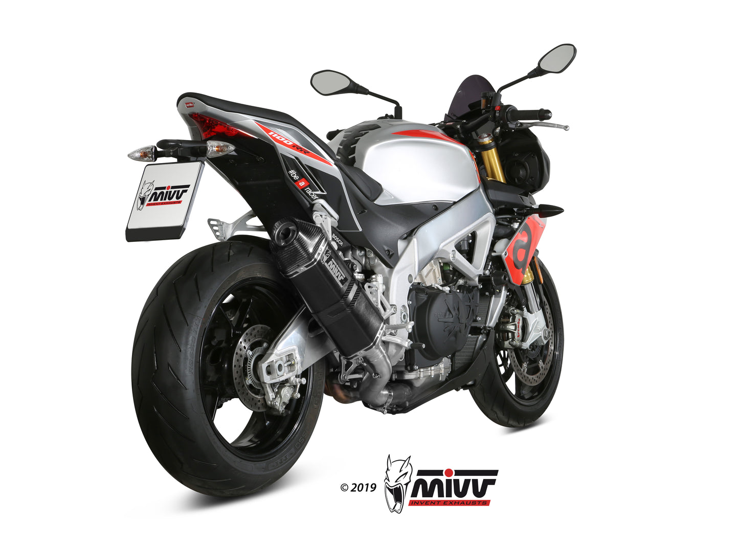 MIVV Slip-on, Speed Edge Black, Standard Exhaust For Aprilia Tuono V4 1100 2018-2020