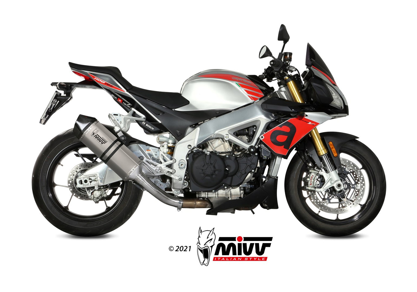 MIVV Slip-on, Speed Edge Titan, Standard Exhaust For Aprilia Tuono V4 1100 2018-2020