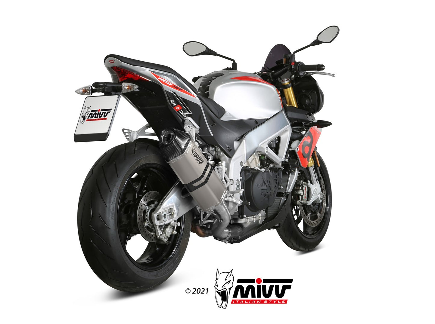 MIVV Slip-on, Speed Edge Titan, Standard Exhaust For Aprilia Tuono V4 1100 2018-2020
