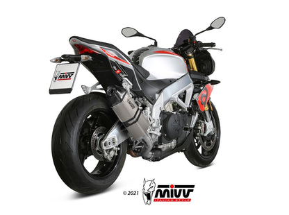 MIVV Slip-on, Speed Edge Titan, Standard Exhaust For Aprilia Tuono V4 1100 2018-2020