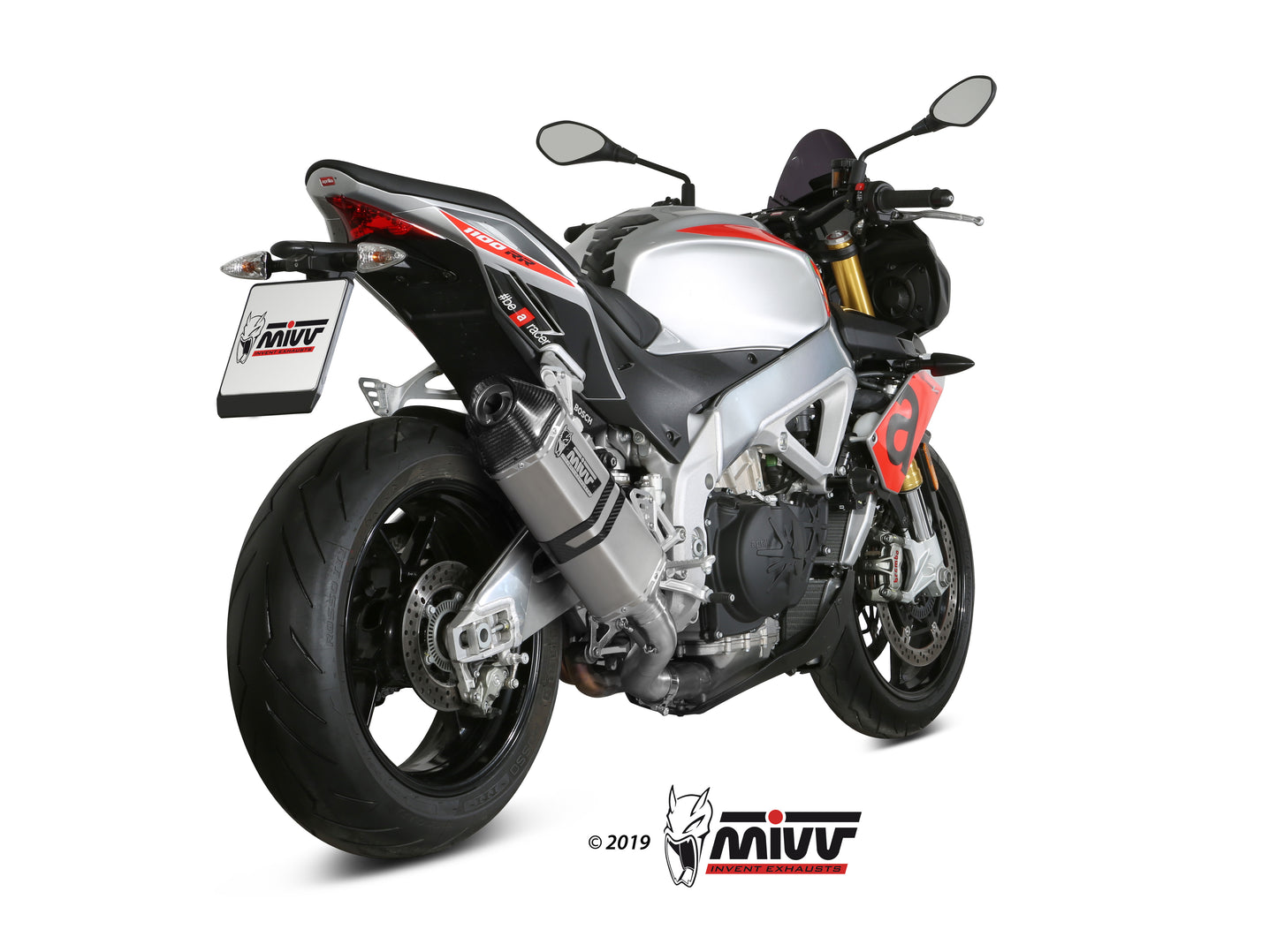 MIVV Slip-on, Speed Edge Stainless Steel, Standard Exhaust For Aprilia Tuono V4 1100 2018-2020
