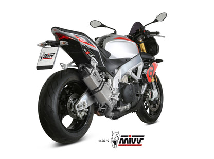 MIVV Slip-on, Speed Edge Stainless Steel, Standard Exhaust For Aprilia Tuono V4 1100 2018-2020