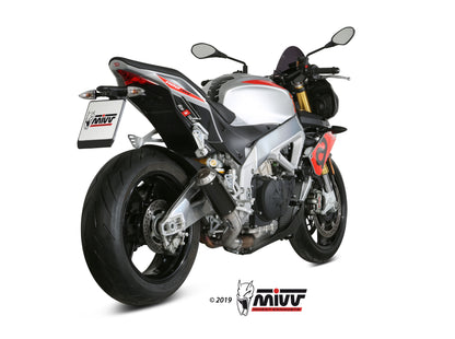 MIVV Slip-on, MK3 Black, Standard Exhaust For Aprilia Tuono V4 1100 2018-2020