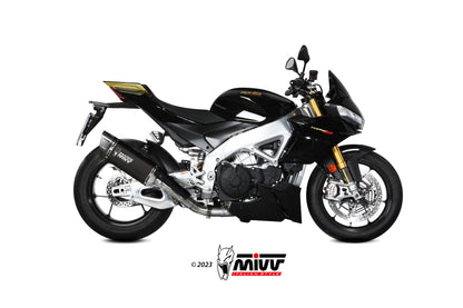 MIVV Slip-on, SR-1 Black Titanium, Standard Exhaust For Aprilia RSV4/Tuono V4 1100 2021-2023