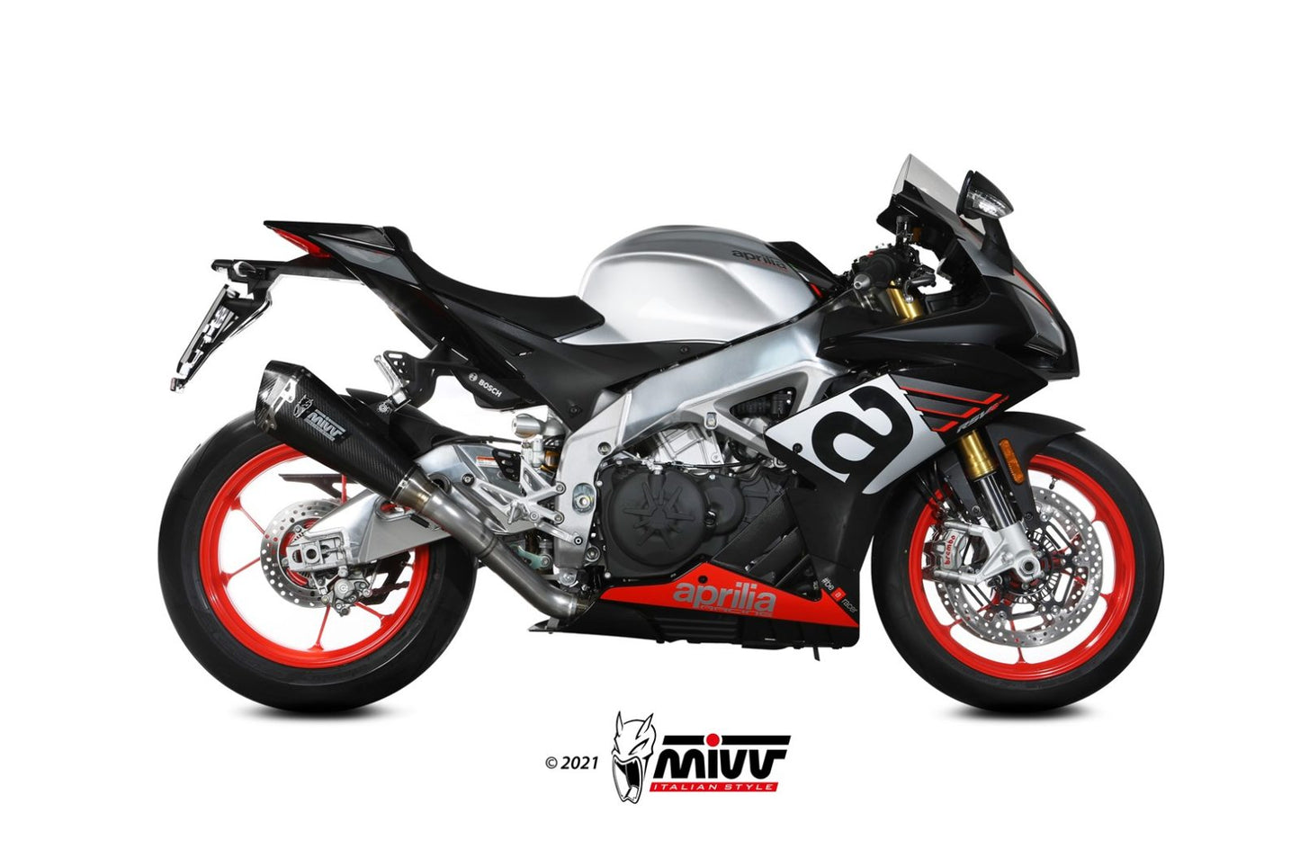 MIVV Slip-on, Delta Race Carbon, Standard Exhaust For Aprilia RSV4 1100 2017-2020