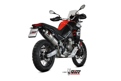 MIVV Slip-on, Dakar Stainless Steel, Standard Exhaust For Aprilia Tuareg 660 2022-2023