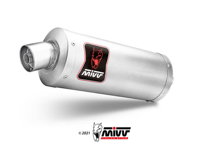 MIVV Slip-on, Dakar Stainless Steel, Standard Exhaust For Aprilia Tuareg 660 2022-2023