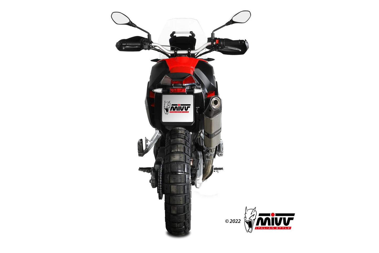 MIVV Slip-on, Speed Edge Titanium, Standard Exhaust For Aprilia Tuareg 660 2022-2023