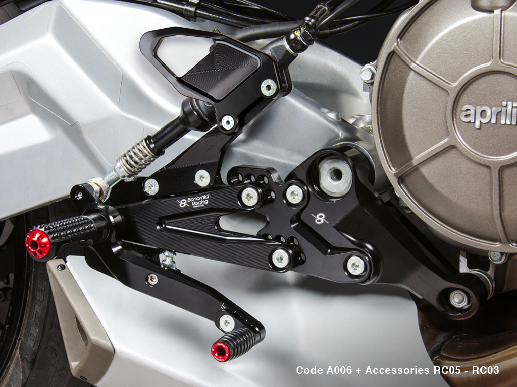 Bonamici Racing Aluminium Rearsets for the Aprilia RS 660 2020-2023