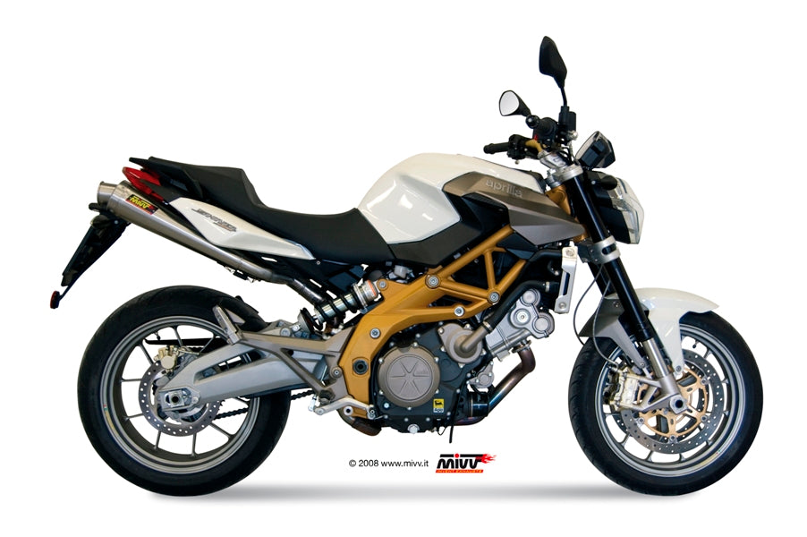 MIVV X-Cone Stainless Steel, 2 Slip-On, Standard Position Exhaust For Aprilia Shiver 750 2008-2020
