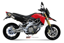 MIVV Sound Inox, 2 Slip-On, Under The Saddle Position Exhaust For Aprilia Dorsoduro 750 2008-2020