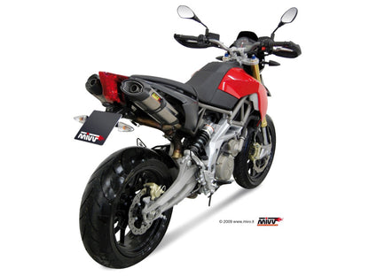 MIVV Sound Inox, 2 Slip-On, Under The Saddle Position Exhaust For Aprilia Dorsoduro 750 2008-2020