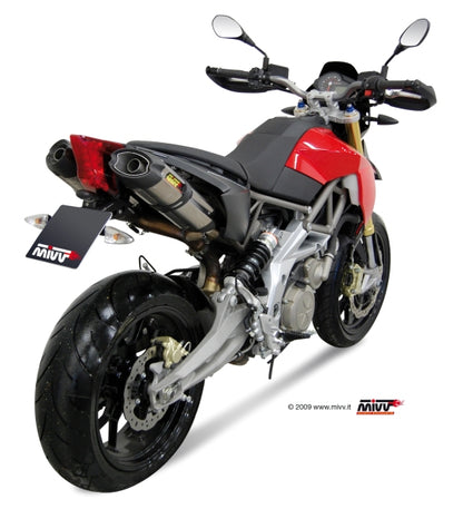 MIVV Sound Inox, 2 Slip-On, Under The Saddle Position Exhaust For Aprilia Dorsoduro 750 2008-2020