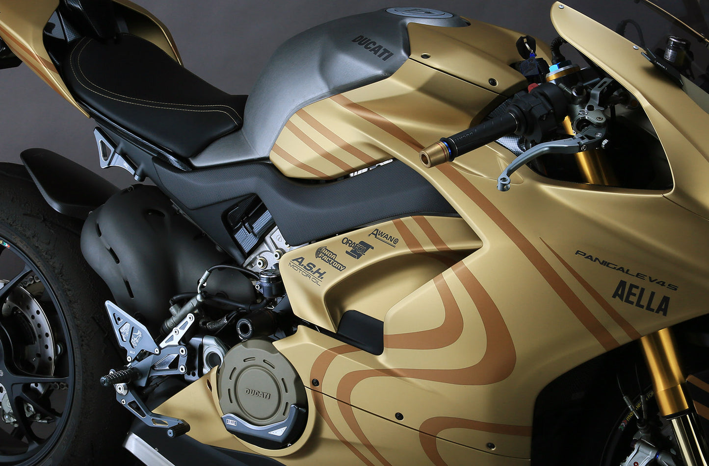 AELLA Carbon Fiber Frame Cover Heat Shields for the Pangiale V4 / S / Speciale (18-19)