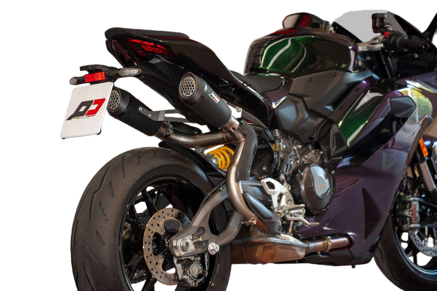 QD Exhaust Twin GUNSHOT DARK MATTER Slip-on Exhaust for the Ducati Panigale / Streetfighter V2 (2025+)