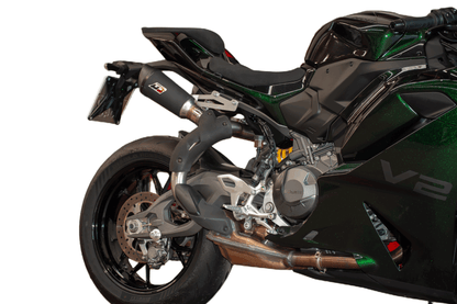 QD Exhaust Twin GUNSHOT DARK MATTER Slip-on Exhaust for the Ducati Panigale / Streetfighter V2 (2025+)
