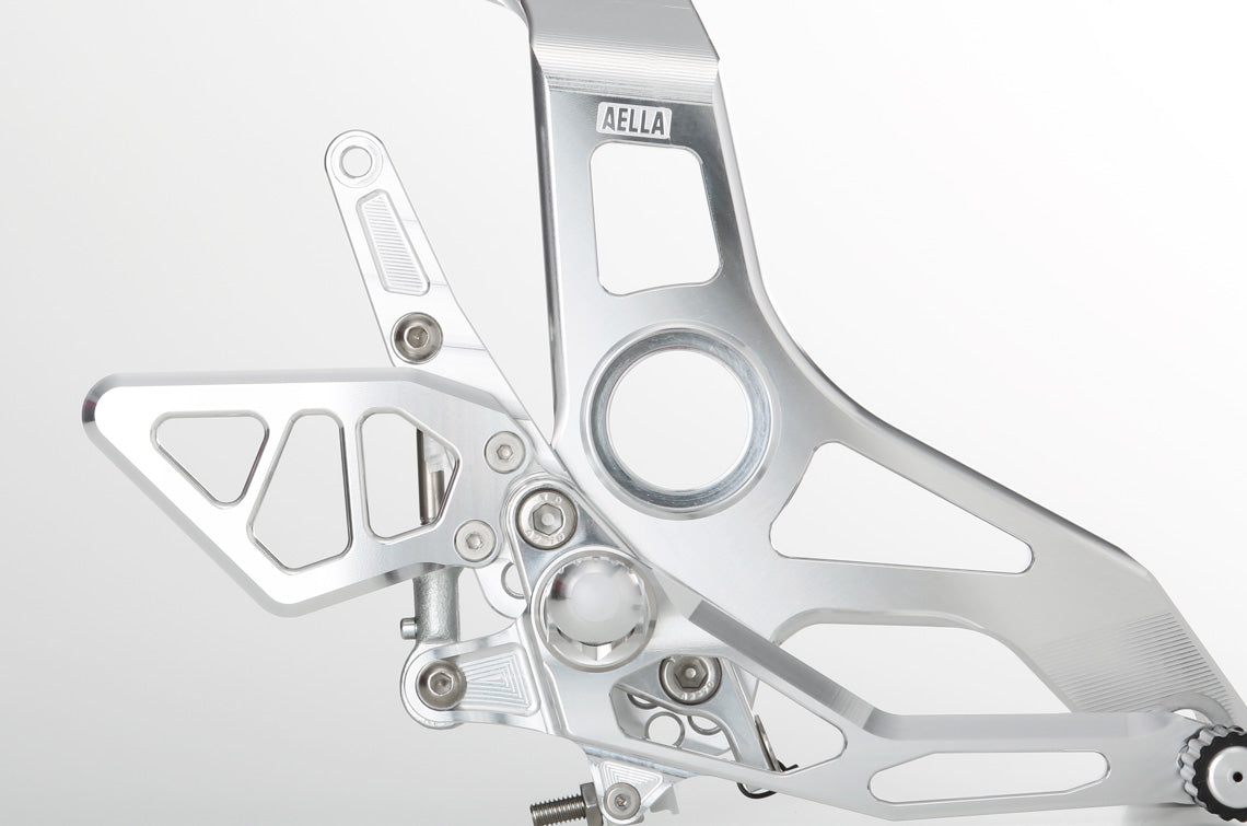 AELLA Riding Step Kit (Rearsets) for the Ducati Monster 1200R - Polished