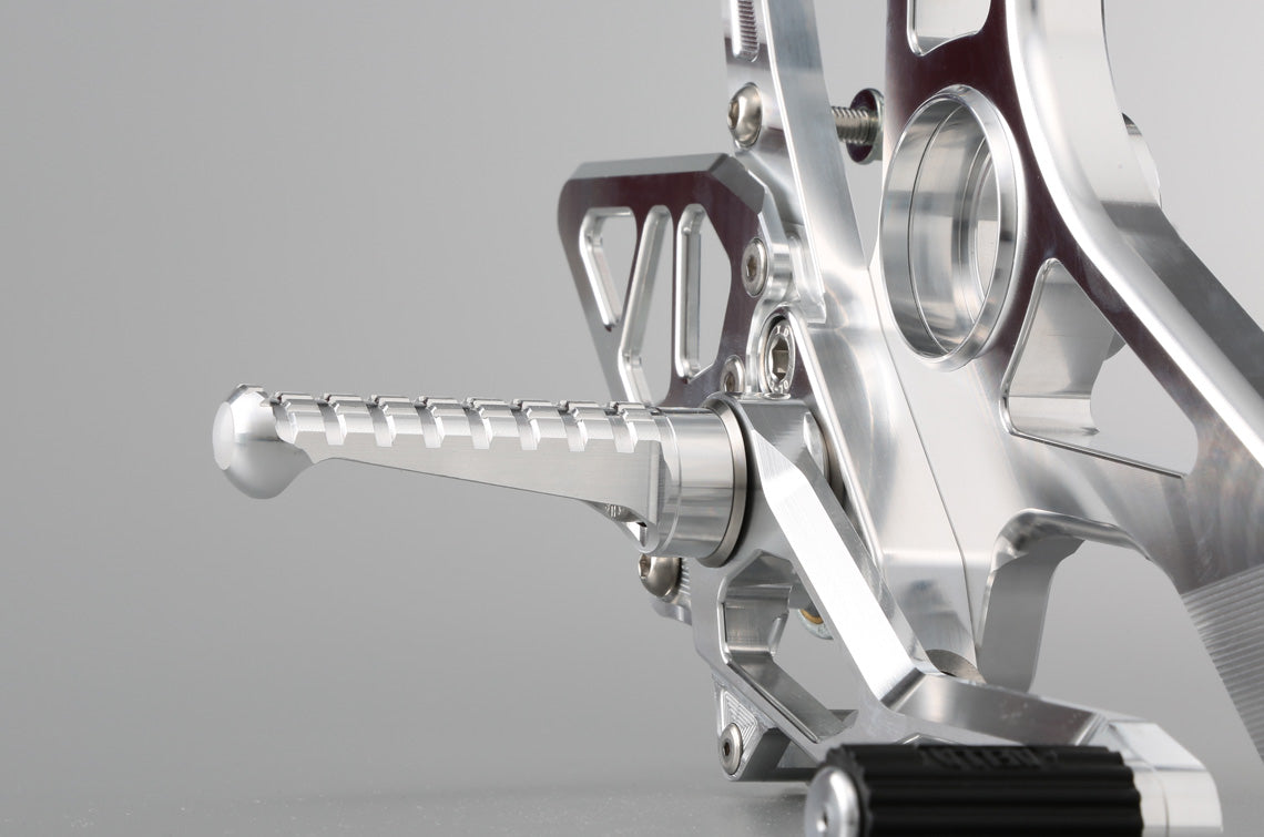 AELLA Riding Step Kit (Rearsets) for the Ducati Monster 1200R - Polished