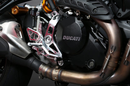 AELLA Riding Step Kit (Rearsets) for the Ducati Monster 1200R - Polished