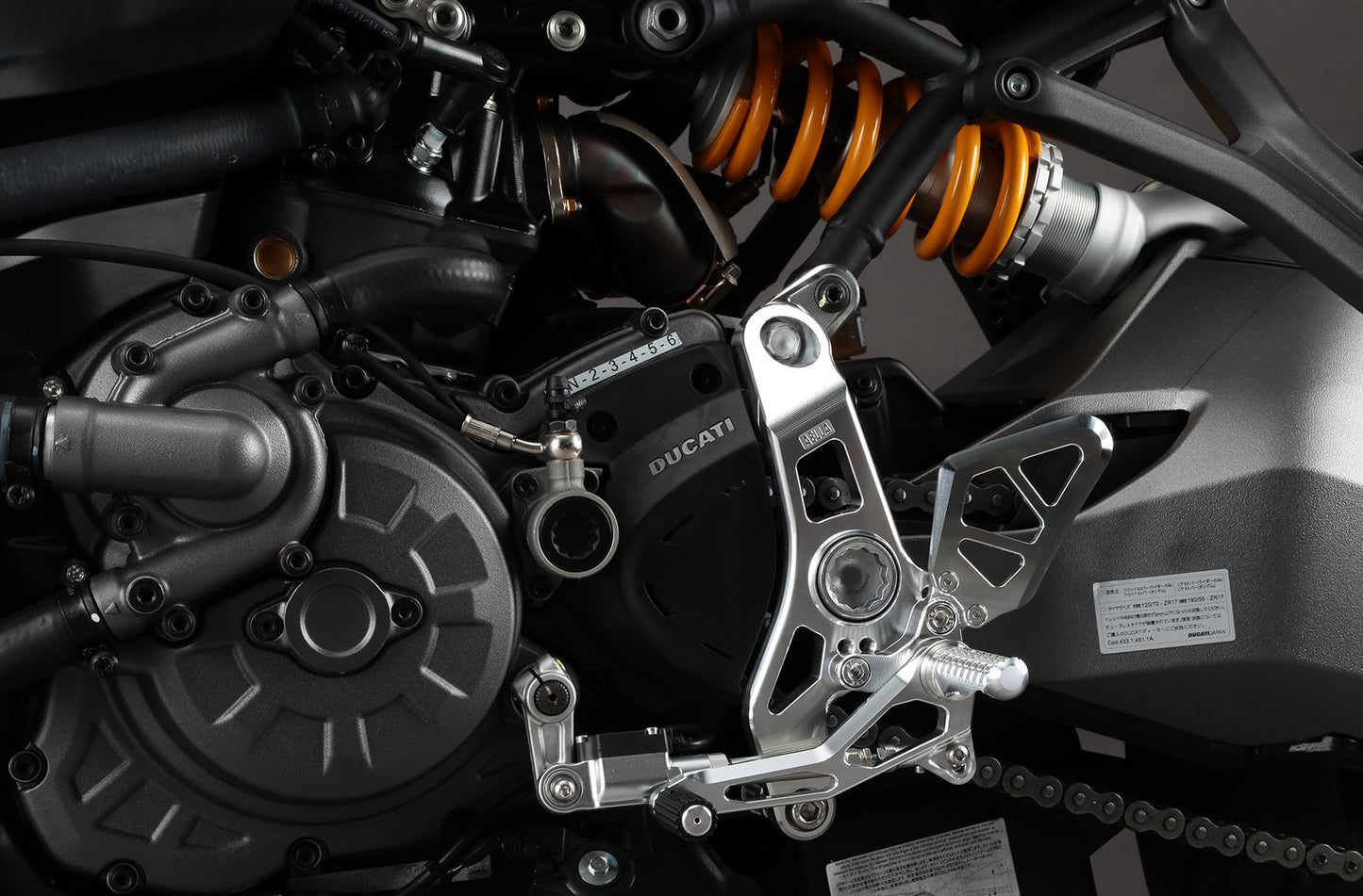 AELLA Riding Step Kit (Rearsets) for the Ducati Monster 1200 17+