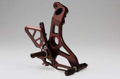 AELLA Riding Step Kit (Rearsets) for the Ducati Supersport 939 / 950 - Silver/Black