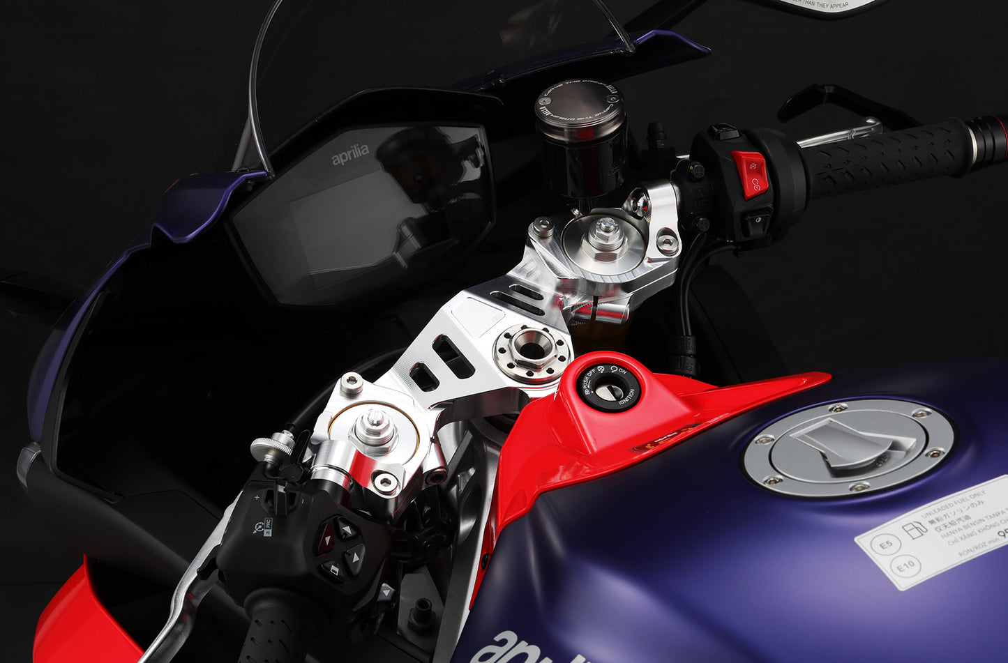 AELLA Upper Triple Clamp and Adjustable Handlebars for the Aprilia RS 660
