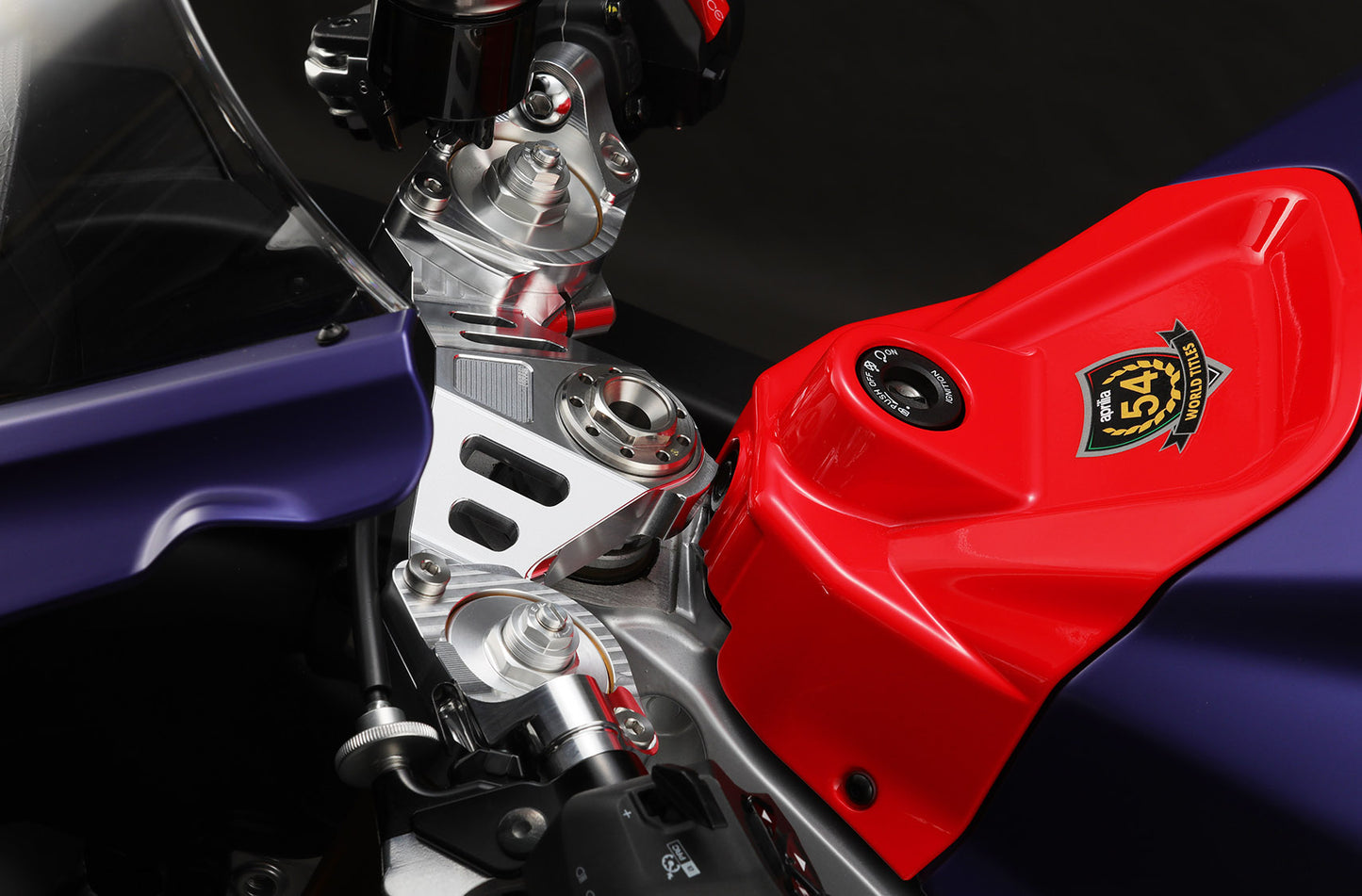 AELLA Upper Triple Clamp and Adjustable Handlebars for the Aprilia RS 660
