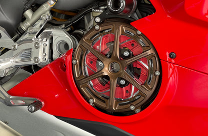 Aella Bi-color Wet Clutch Pressure Plate for the Ducati Panigale / Streetfighter / Multistrada V4 / S / Speciale, 1299 R FE, and 1299 Superleggera
