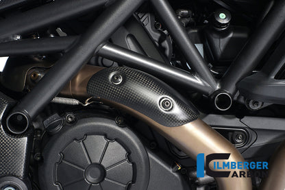 Ilmberger Carbon Exhaust Protection on the Manifold Carbon for the Ducati Diavel 2011 - 2014