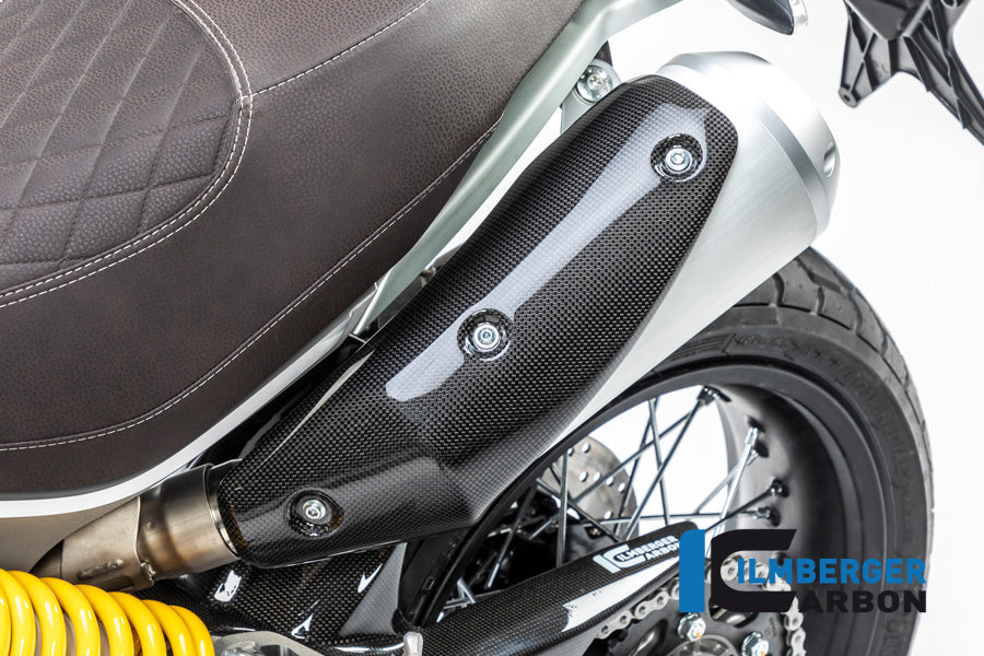 Ilmberger Carbon Exhaust Protection, Left for the Ducati Scrambler 1100 '17