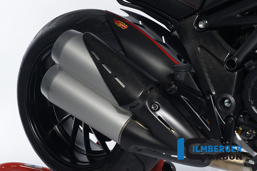 Ilmberger Carbon Side Exhaust Protector Carbon for the Ducati Diavel 2011 - 2014