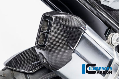 Ilmberger Carbon Rear Silencer Protector, Carbon for the BMW R 1200 GS '13-17, R 1200 GS Adventure 2014